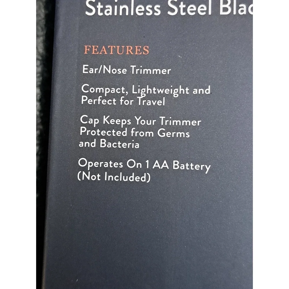 Ear‎ Nose Trimmer Stainless Steel Black Vivitar Brand New
